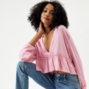 L.A. Hearts Pink Babydoll Top Size Small NWT